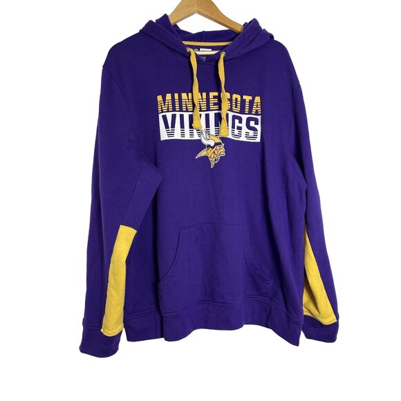 Minnesota Vikings NFL Team Apparel Hoodie Purple & Yellow sz XL - Picture 1 of 11
